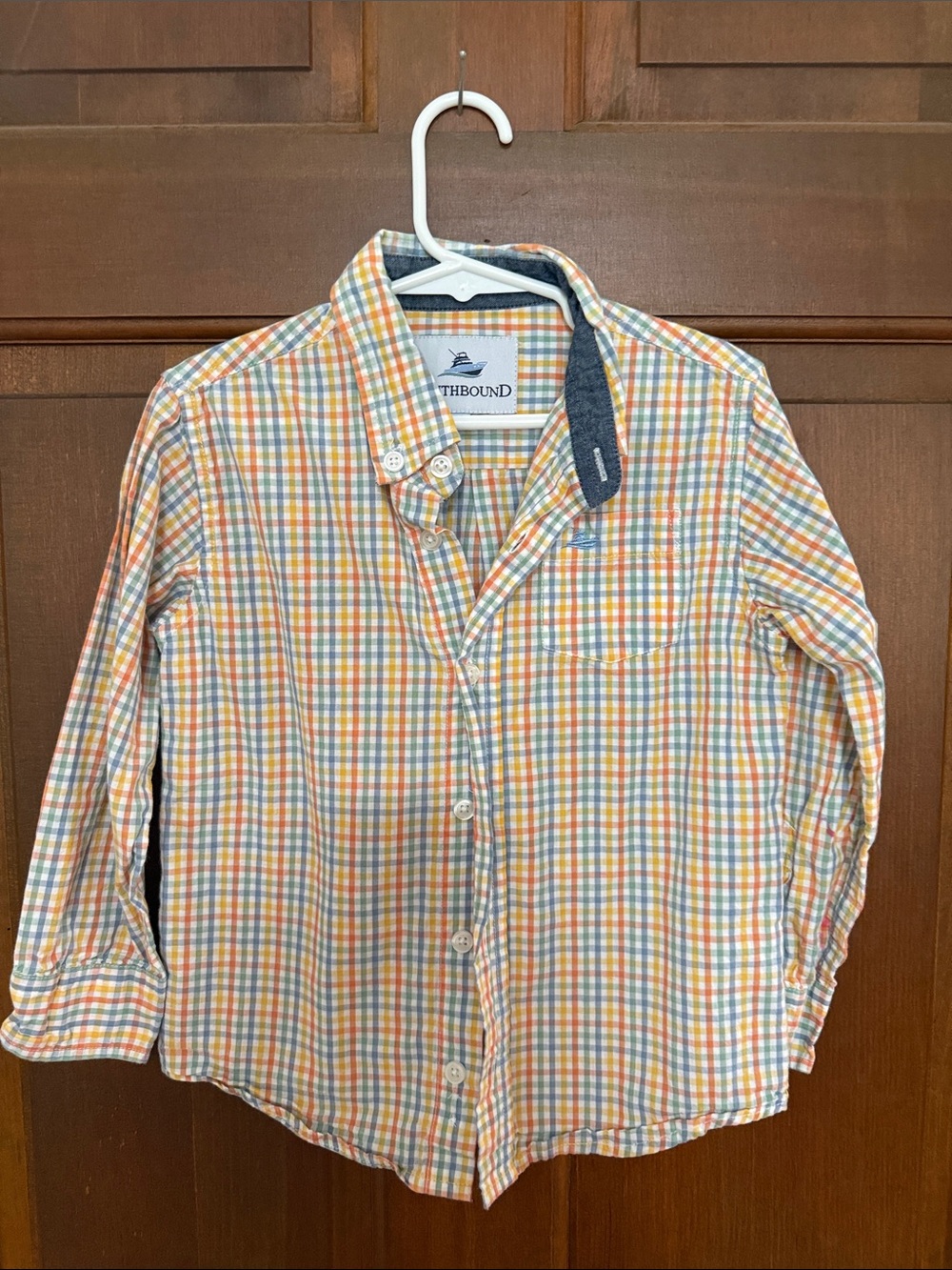Boys' Multi-Color Plaid Button-Down Shirt